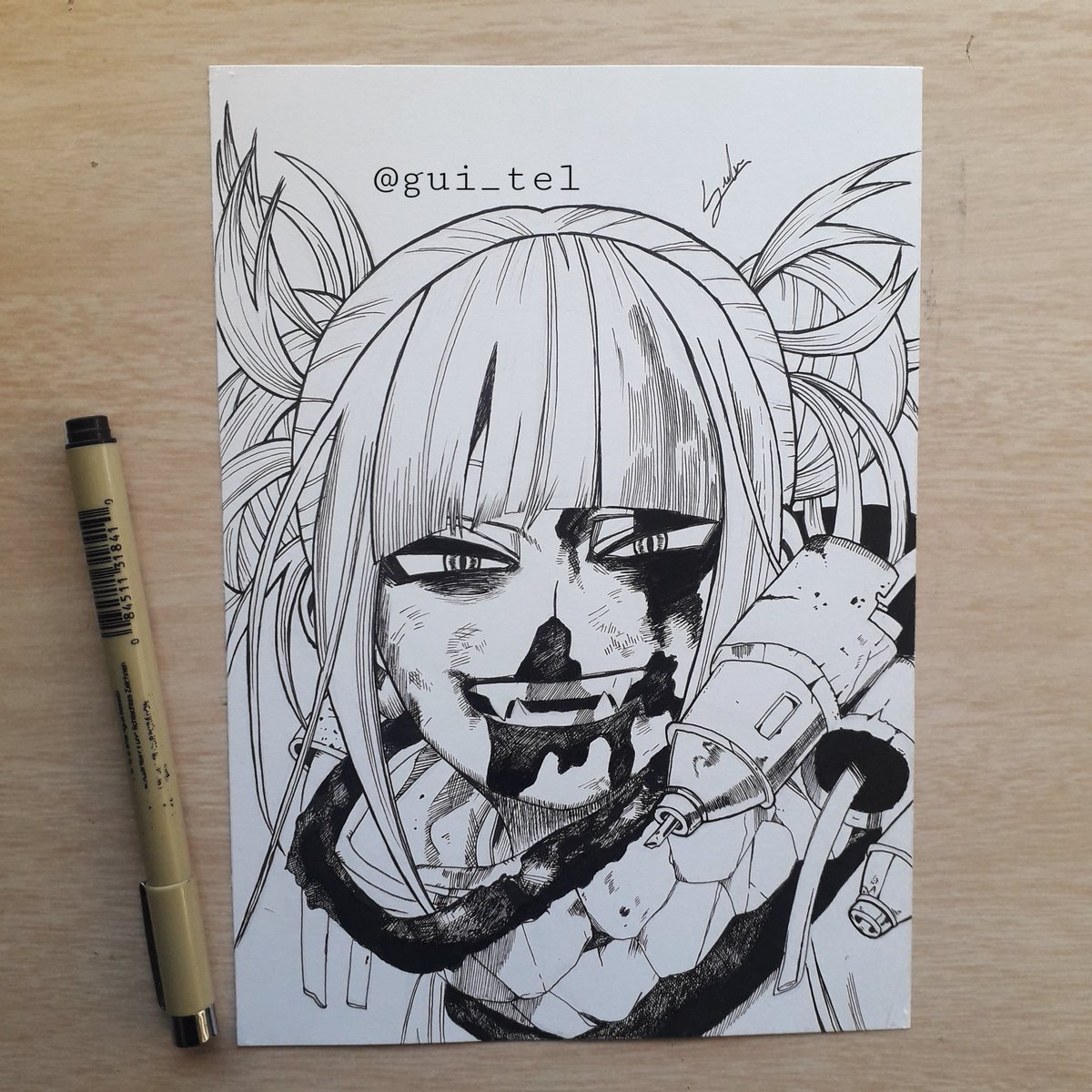 gui_tell's tweet photo. #mayarasensei #アナログ #僕のヒーローアカデミア #トガヒミコ #hachura #hatching #ink #pencildrawing #BokuNoHeroAcademia #desenho #anime https://t.co/2u3w8kFuE3