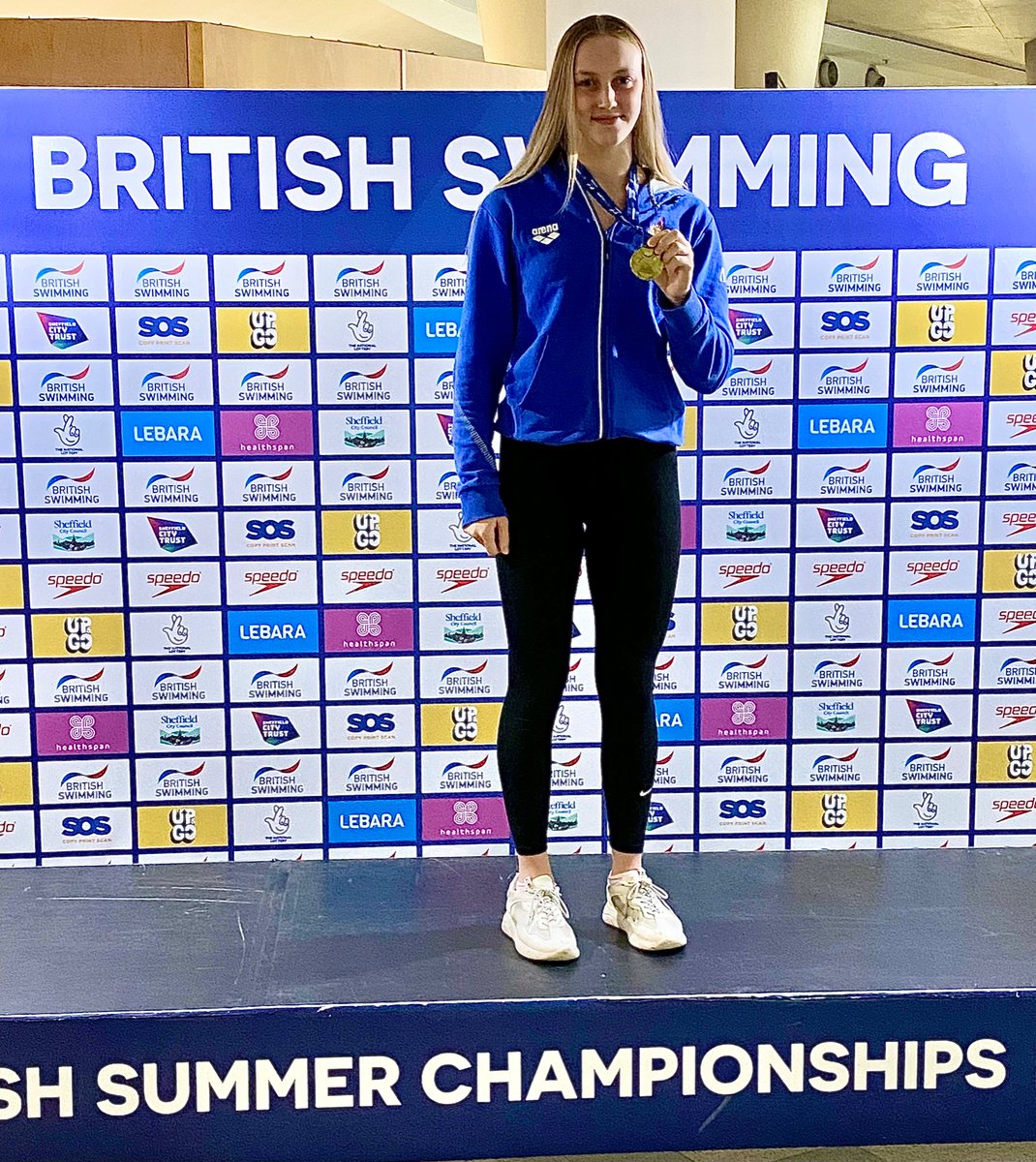 Take a bow Aimee Monks crowned British Champion &amp; Gold Medal in 400 Free &amp; massive lifetime best to add to PB’s &amp; Silver Medals in 100 &amp; 200 Free + 4 x RWS club records.
<a href="/Royal_Swimming/">RWS Elite Swimming</a> <a href="/RedditchSwim/">Redditch SC</a> #fastswimming