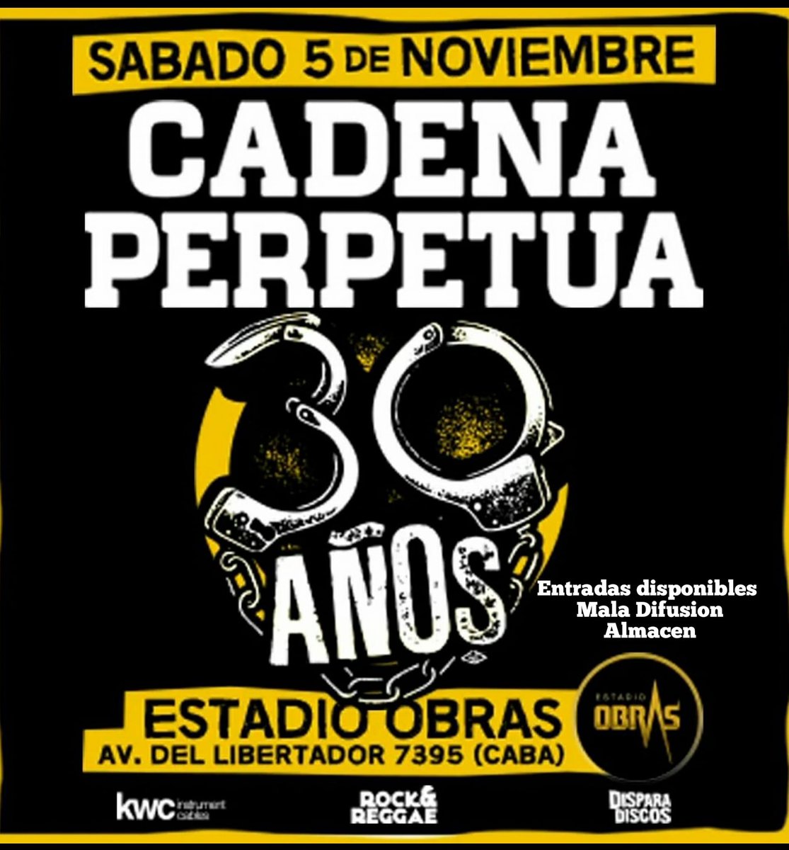 Aca_Pasan_Cosas's tweet photo. #CadenaEnObras 30 años! 💣
PREVENTA HOY desde las 21hs en: https://t.co/tSVV4EvCnr
@tuentrada
Desde el 28/07 en:
La Cueva (Lanús), Xennon (Quilmes), Urban Style (Lomas), Locuras (Morón) y @Mala_Difusion (CABA).
@Cadenaoficial #disparadiscos https://t.co/D9Y5bycBTZ