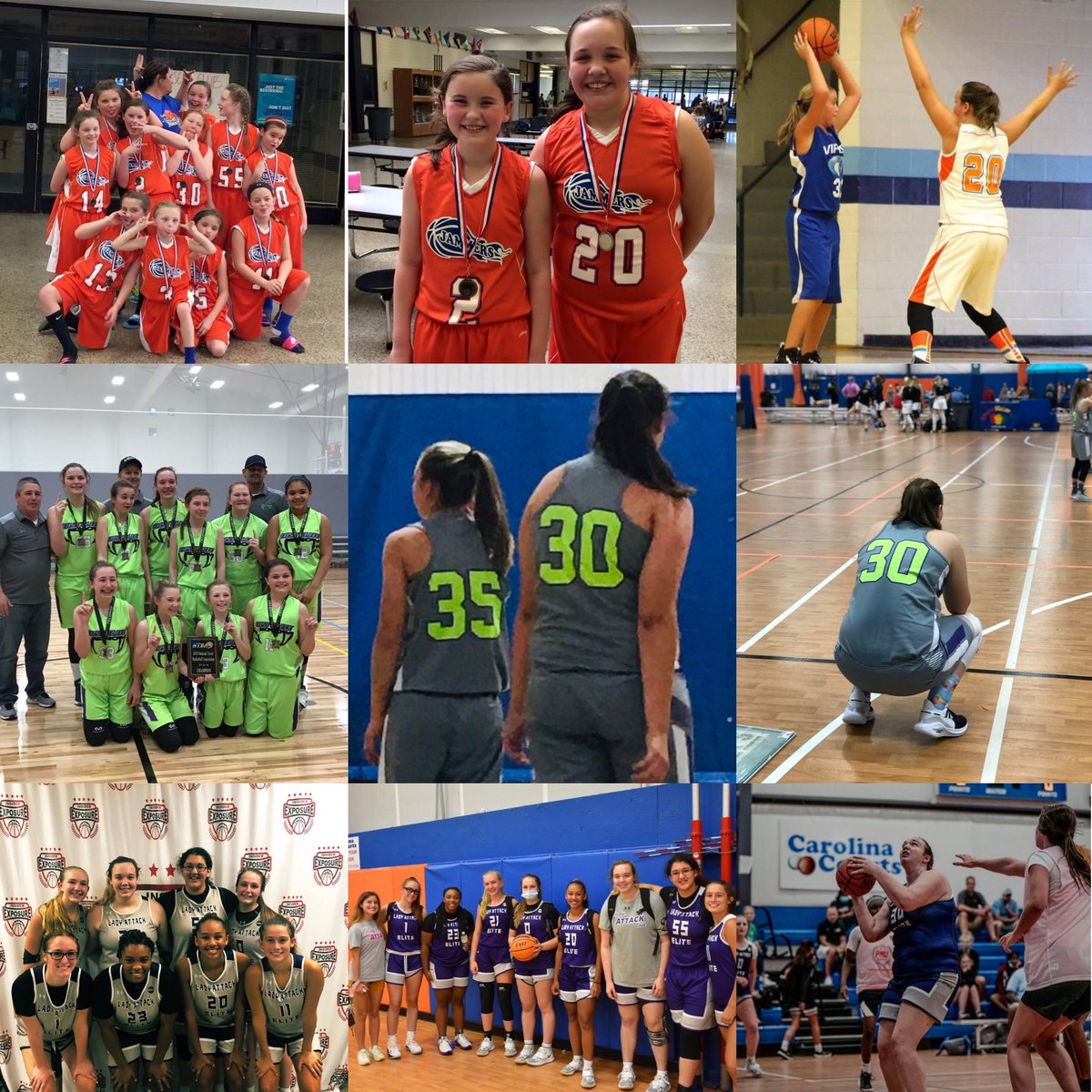 8 years ago i started my aau journey with a burke jammers and ended it with lady attack. unfortunately i was not able to play my last season of aau due to another injury. i am so blessed for the coaches and teammates i have met along the way. thank you aau🤍