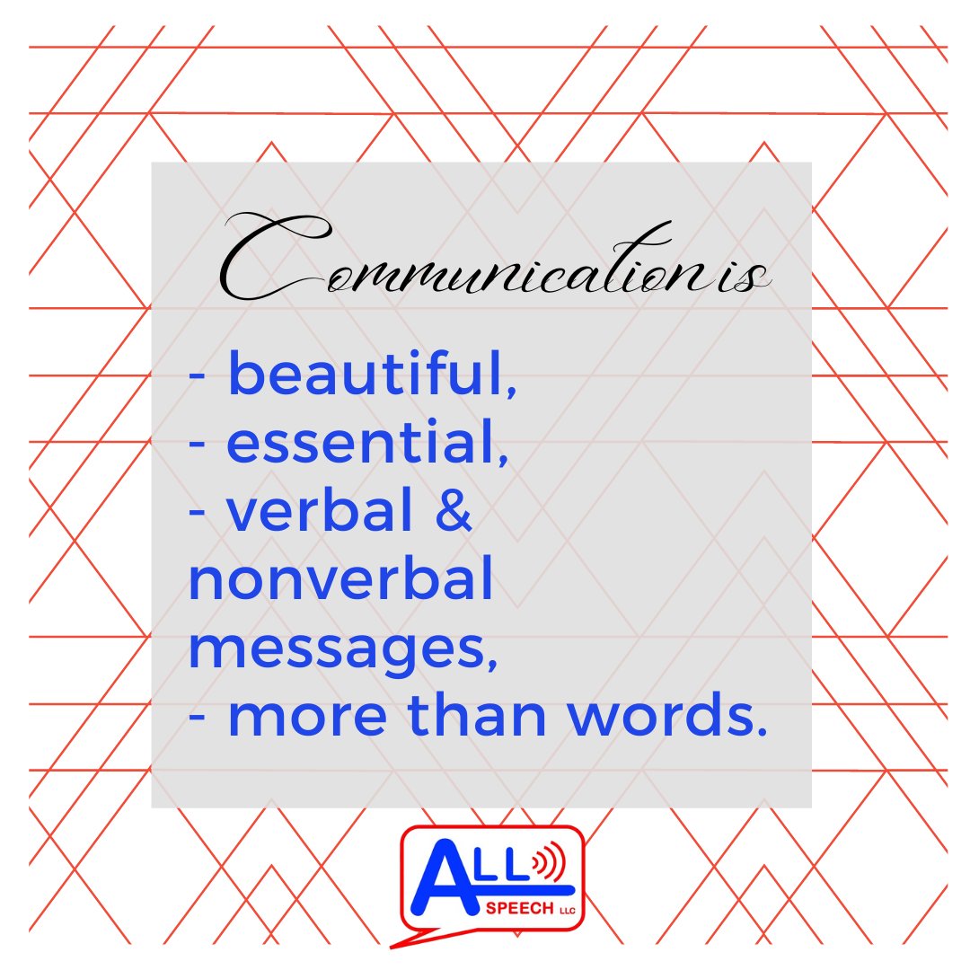 Effective #communication is everything. What would you add to our list?

#allspeechllc #speechtherapy #speech #reading #speechtherapist #summer #dyslexia #spelling #language #dallasmoms #planomoms #moms #parents #pediatrics #speechpathologist #slplife #read #writing #slp