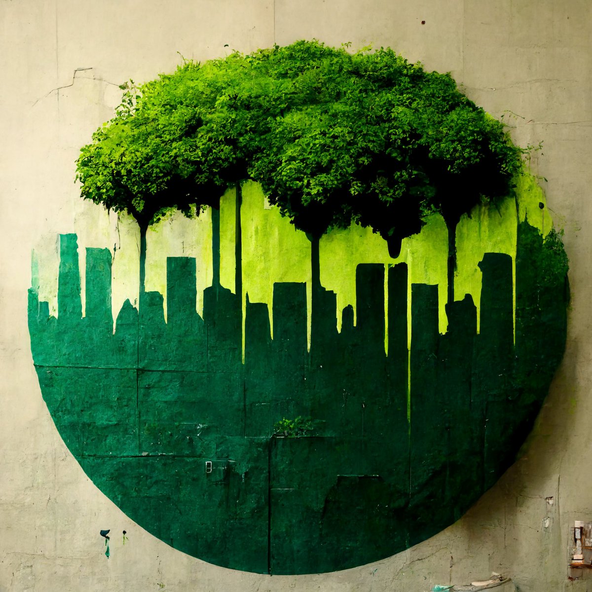 Make a green world! 
#climatesocialcamp #FridaysForFuture

#digitalgraffiti #AIart #fa3io