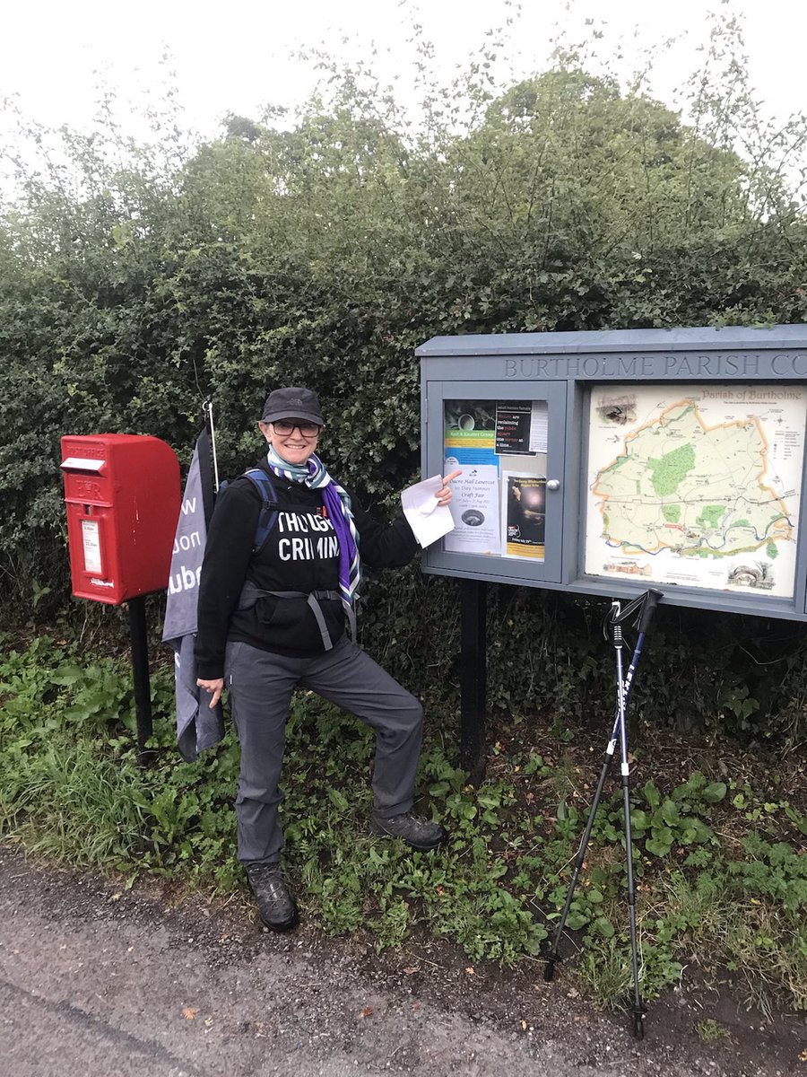 “Another great day Terfing on Hadrian’s Wall,met a fellow Terf. On my way home I had a cyclist wiz by get off his bike jump up and down a shouting “I SUPPORT YOU”at the top of his voice”
#TerfsOnTour 
#StandingForWomen  @TinTin25041913 @StandingforXX  @StandingLocal