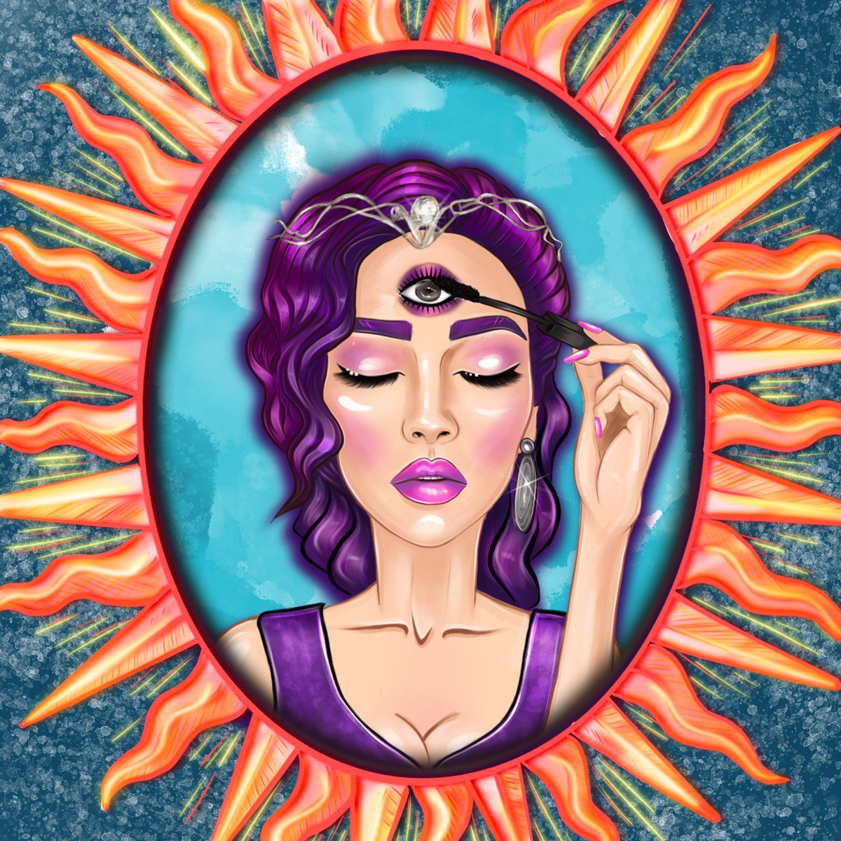 Friends! I am glad to share with you my new NFT work "The All-Seeing Eye"
Each of us is unique and has a special gift! And this lady is no exception. Perhaps you need such an assistant!? 😊