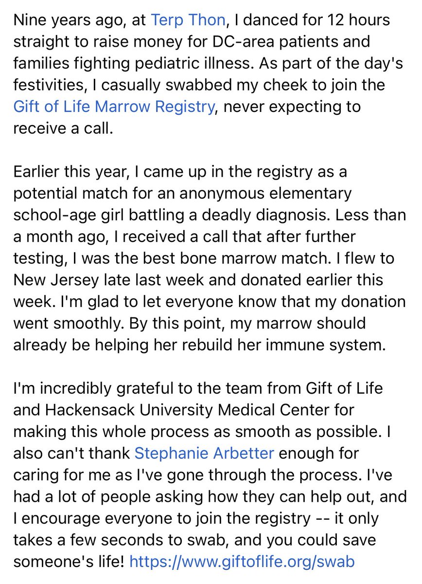 alexbdavidson's tweet photo. A little personal update. Sign up for the @GiftofLife registry at https://t.co/8eDYYQECBW and you could potentially save a life! 🩸 #swab2save #curebloodcancer https://t.co/zcWkPesq07