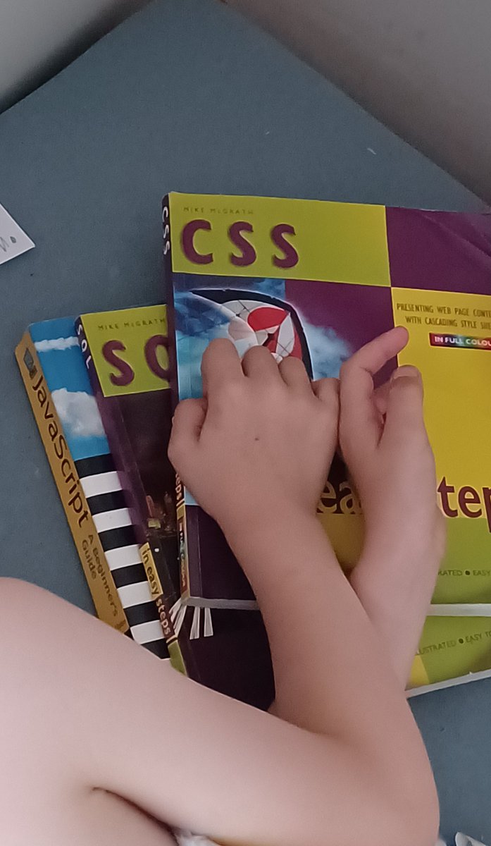 funkysi1701's tweet image. He is 7 next month and these are the books he falls asleep next to #futuredeveloper