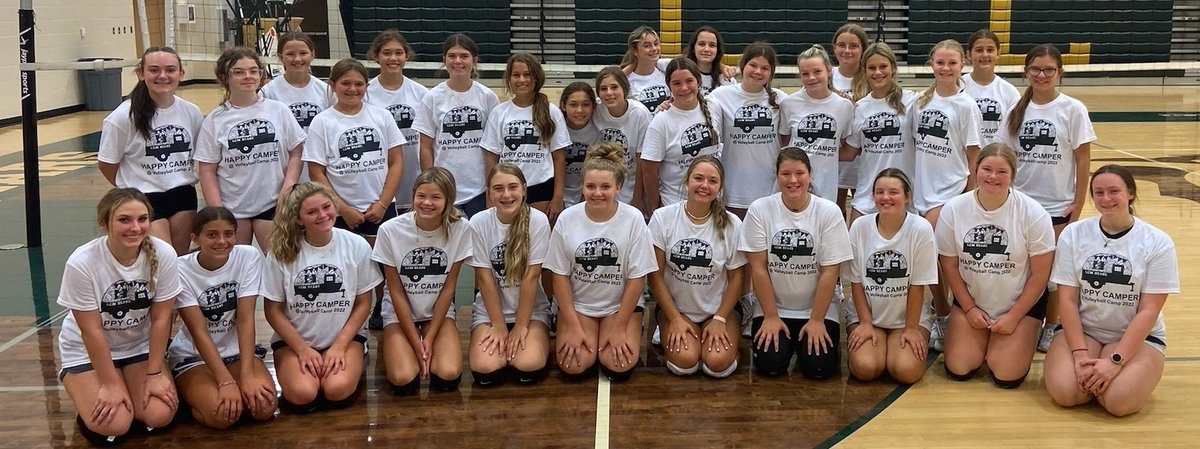 LCMHSVOLLEYBALL's tweet photo. Camp was so much fun! These young players are amazing! 🏐💛🏐💚 https://t.co/Izpxj5hXKU