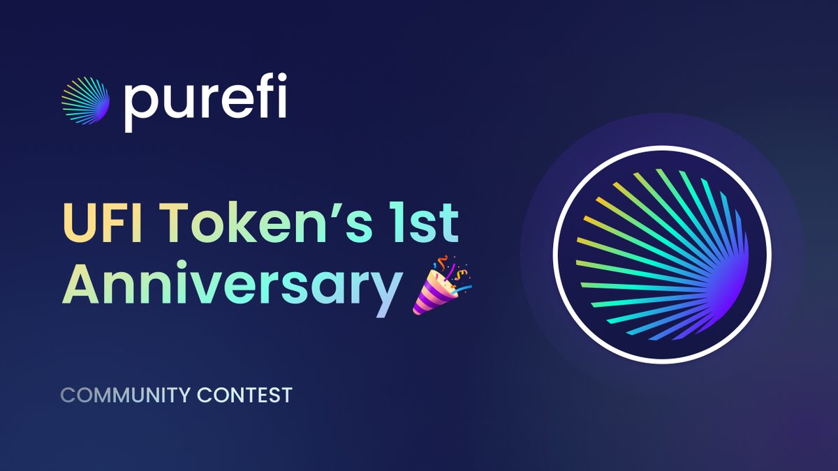 PureFi_Protocol's tweet photo. 🎉 UFI Token turns 1! 

On this day, one year ago, we closed our token rounds and distributed the tokens to the community. 

It's been a year since we embarked on the journey to provide a full cycle solution for crypto asset analysis and AML/KYC procedures for Web3.

🧵 1/5 https://t.co/pYzdXBVRUK
