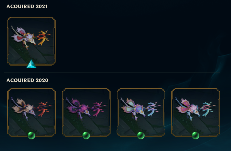 Flairlend's tweet photo. @RiotSupport Skins have been removed from my collection to be added to "Your Shop". How can this get fixed? I am including screenshots of how I even own chromas I bought for these skins and have played with that are still in my collection. https://t.co/ihvysUzuYb