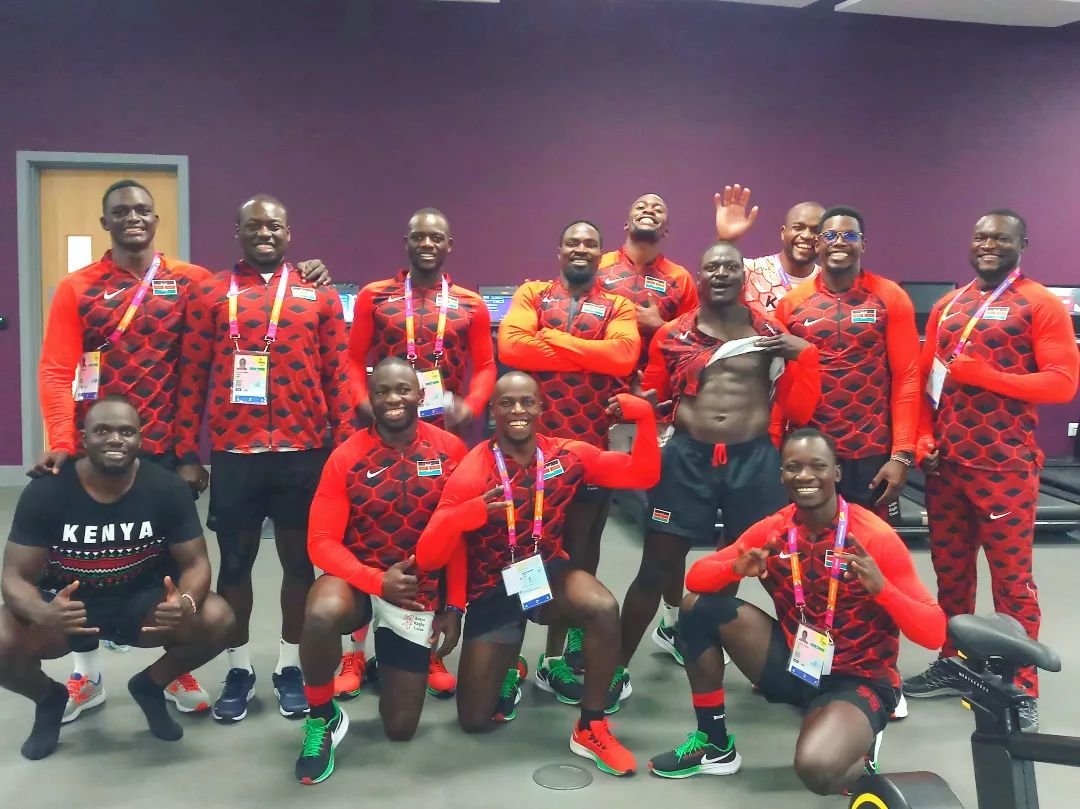 Kenya sevens players ahead of the Commonwealth Games. PHOTO/KRU/Twitter(Official KRU)
