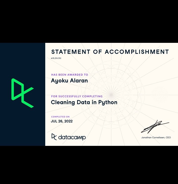 AlantheMaester's tweet image. Below are a few of the certificates I&apos;ve earned on my journey to being a senior Data Scientist.

#dataScientist #TechBuddySpace #Python #DataCamp