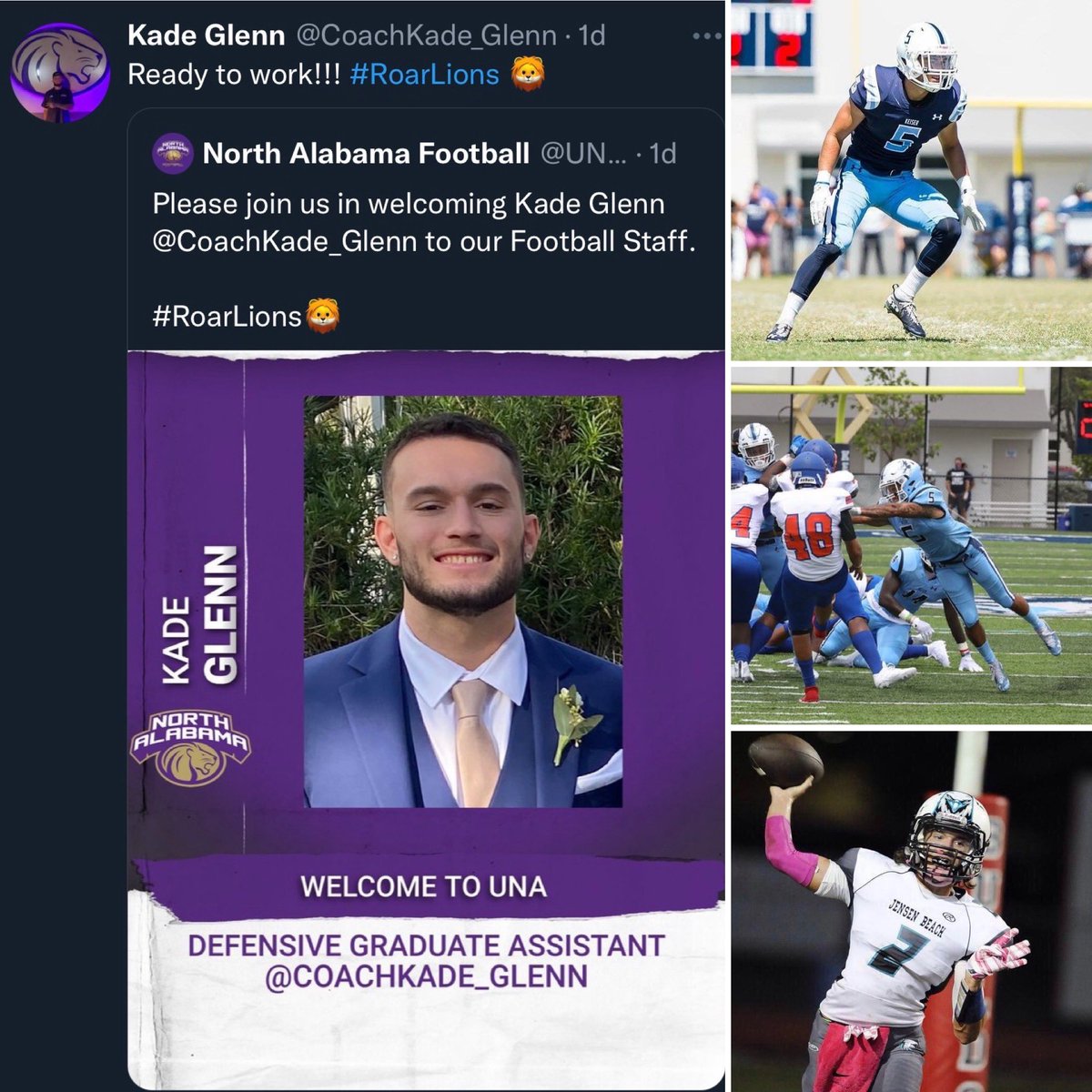 EraPrep's tweet photo. Appreciation moment: Kade Glenn shares his thanks to area coaches 

Story: @najitobias 
Photo credits: @UNAFootball &amp; @KeiserFootball 

Link: https://t.co/P3xiJrkKSR

@UNACoachWillis @coachSocha @caffeyjbhs @JensenFootball @JBeachAthletics @LabanowitzStone @JamienSherwood https://t.co/MMChvytoJ9