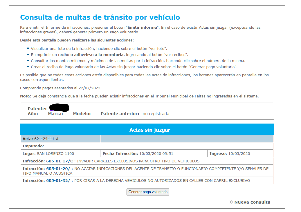 Vendiendo el auto me enteré que tengo una multa en Rosario (ciudad donde nunca estuve en auto) en un momento que estaba trabajando en otro país. Obviamente no hay foto, ni descripción del auto y no llegó nunca el aviso a mi casa. Se puede hacer algo o a COMEEEEERLA? <a href="/MuniRosario/">Municipalidad de Rosario</a>