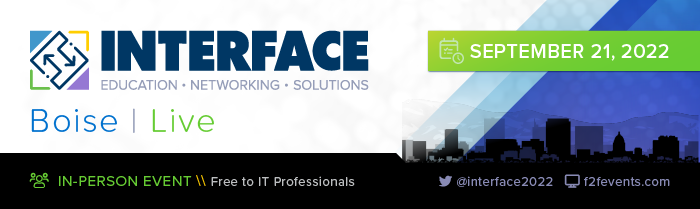 IDTechCouncil's tweet photo. INTERFACE Boise is back in person September 21, 2022! IT Infrastructure is constantly changing. This conference was designed to help! #interface2022 #itc #idahotechnologycouncil
https://t.co/gF3cS5OkzH https://t.co/gVkXH4bcbT