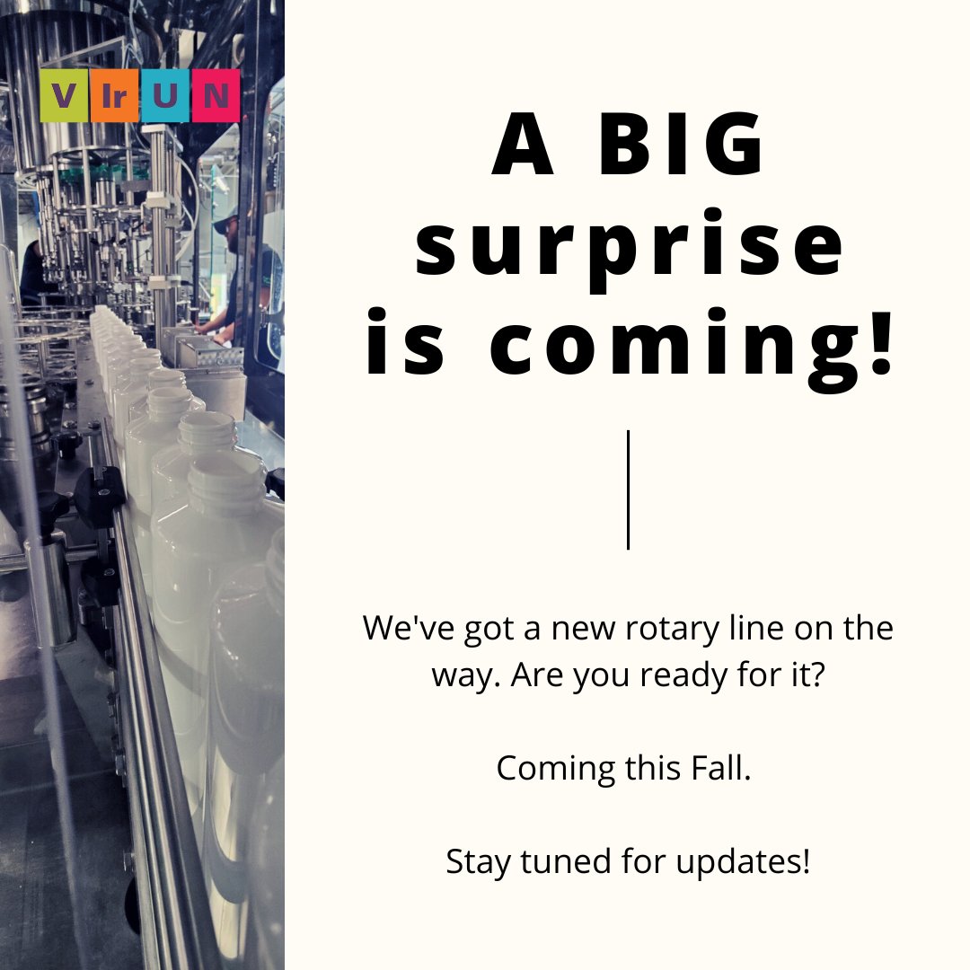 virun's tweet image. Our expansion is unstoppable! 
A new rotary line like never before with increased speed and full automation.
Here&apos;s a sneak preview!

#rotaryline #productformulation #productdevelopment #manufacturing #copacking #bottlingline #virun #biotechnology #foodscience #behindthescenes