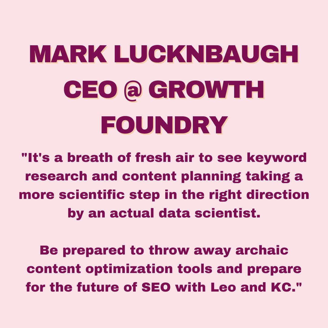 🏹💬Mark Luckbaunch from the Growth Foundry tried Keyword Cupid, and this is what he thought!

Thanks so much, Mark! We're so glad you like our approach!