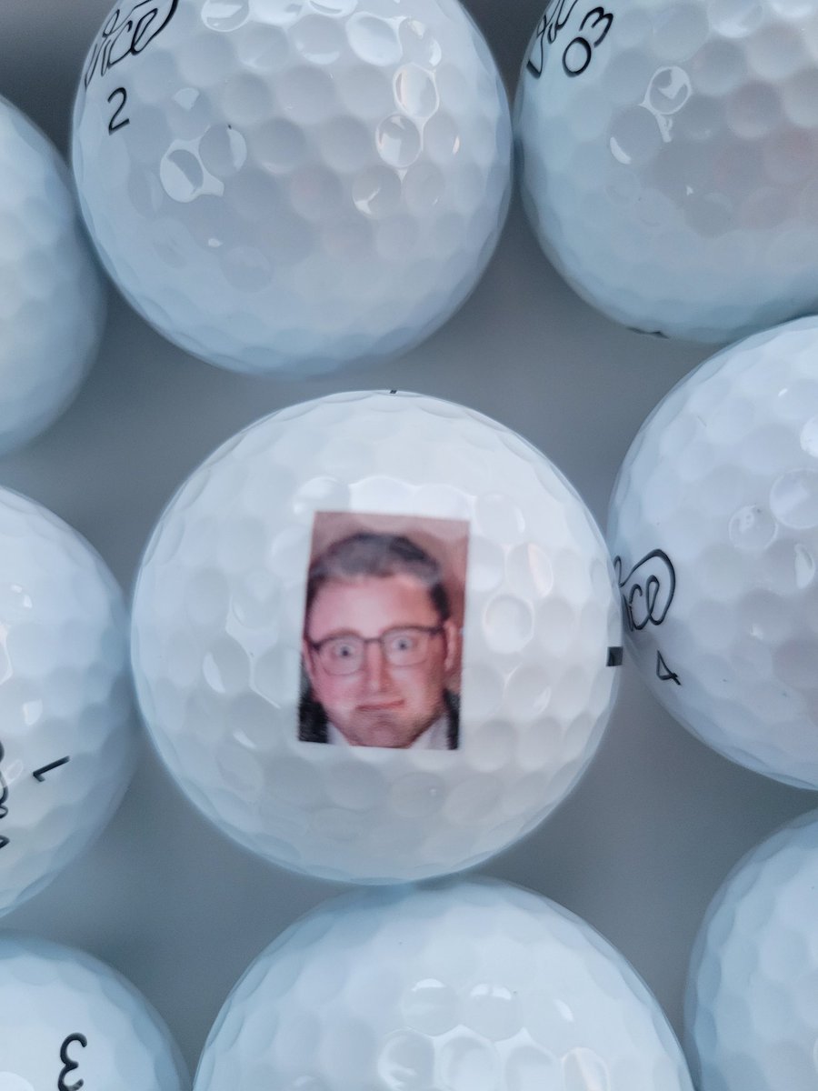 DustinDoesGolf's tweet photo. @CaddieNetwork They're used,  so you might catch one with a face on it. https://t.co/Q1udufsJMT