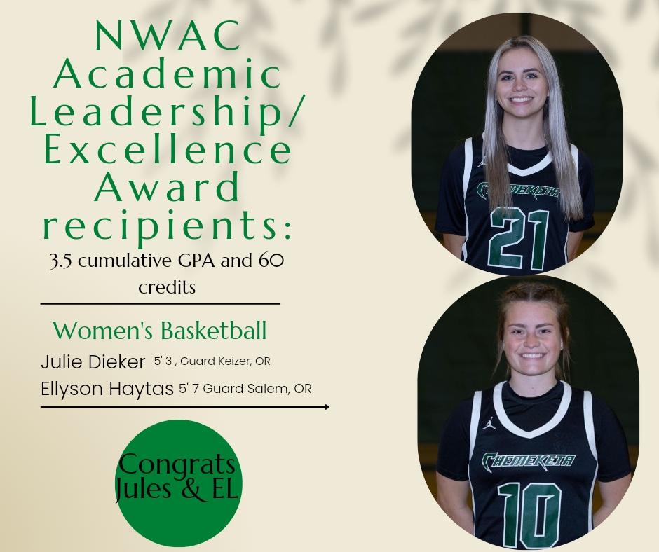 Storm Basketball (@chemeketawbb) on Twitter photo It should NOT suprise anyone that two of our hardest workers <a href="/julie_dieker/">Julie Dieker</a> and <a href="/ehaytas17/">ellyson haytas</a> were also recipients of the <a href="/NWACSports/">NWAC</a> Academic Leadership/Excellence Award. #🎓📖😍 #STUDENTatheletes It should NOT suprise anyone that two of our hardest workers <a href="/julie_dieker/">Julie Dieker</a> and <a href="/ehaytas17/">ellyson haytas</a> were also recipients of the <a href="/NWACSports/">NWAC</a> Academic Leadership/Excellence Award. #🎓📖😍 #STUDENTatheletes