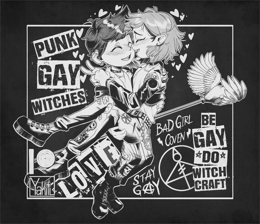 ✨PUNK GⒶY WITCHES 🤘

I always loved doing this style of drawing, like promotional punk posters, although they didn't come out very well before, but now I'm proud of this drawing. #TheOwlHouse

✨High resolution only for patrons:
patreon.com/posts/69663939