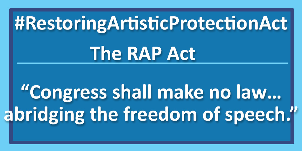 Rep. Hank Johnson (@rephankjohnson) on Twitter photo Today <a href="/RepBowman/">Congressman Jamaal Bowman</a> & I introduced RAP Act to protect artists from the wrongful use of their lyrics against them in criminal & civil proceedings. TY for support! @wearesonaLA <a href="/RecordingAcad/">Recording Academy / GRAMMYs</a> <a href="/KevinLiles1/">Kevin Liles</a> <a href="/MusicArtistsCo/">Music Artists Coalition</a> <a href="/sagaftra/">SAG-AFTRA</a> <a href="/bma_coalition/">Black Music Action Coalition</a> <a href="/Prophet5050/">PROPHET</a> bit.ly/3OTytgl Today <a href="/RepBowman/">Congressman Jamaal Bowman</a> & I introduced RAP Act to protect artists from the wrongful use of their lyrics against them in criminal & civil proceedings. TY for support! @wearesonaLA <a href="/RecordingAcad/">Recording Academy / GRAMMYs</a> <a href="/KevinLiles1/">Kevin Liles</a> <a href="/MusicArtistsCo/">Music Artists Coalition</a> <a href="/sagaftra/">SAG-AFTRA</a> <a href="/bma_coalition/">Black Music Action Coalition</a> <a href="/Prophet5050/">PROPHET</a> bit.ly/3OTytgl