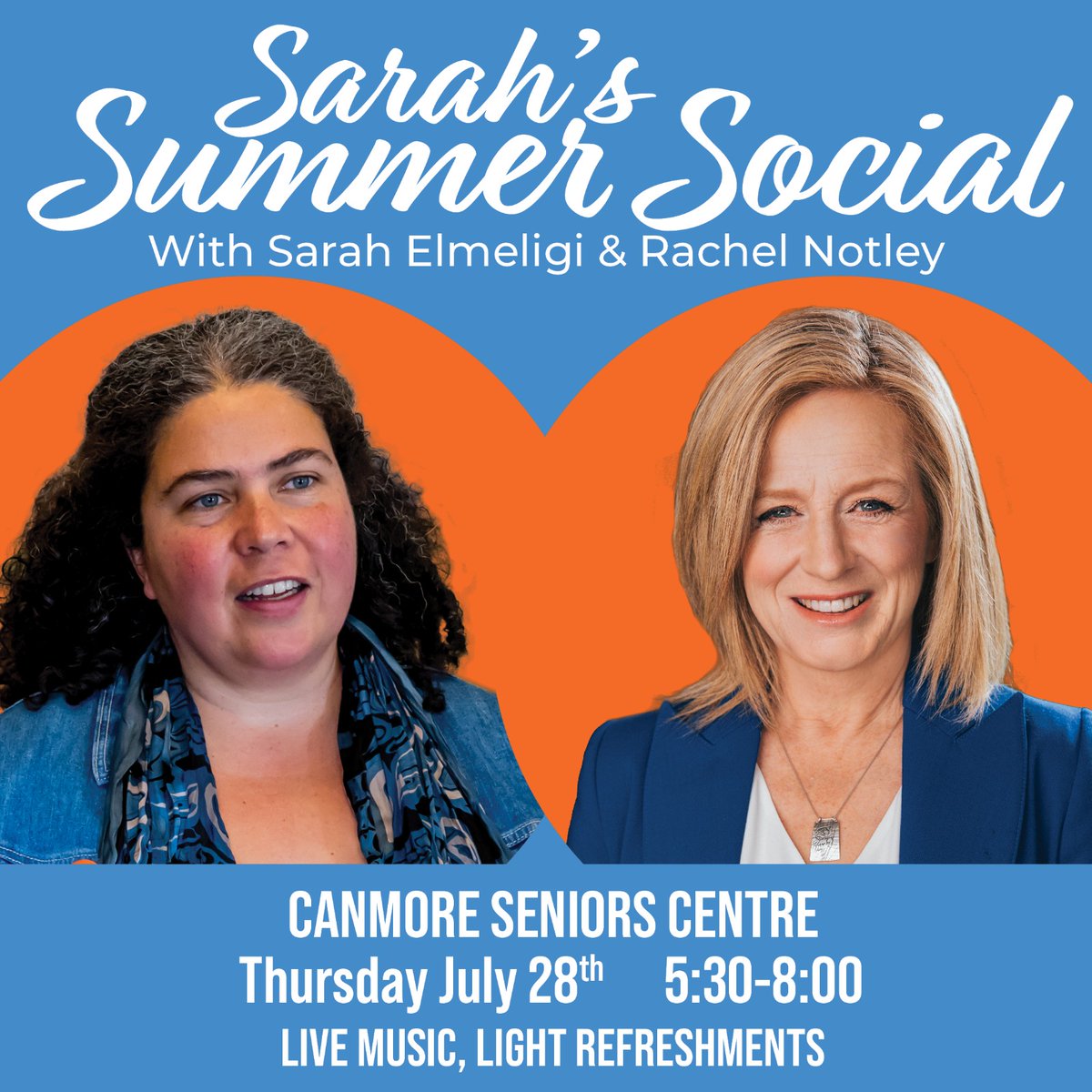 Come join @ElmeligiSarah and I for a summer social in Canmore tomorrow night! 🍻 Pssst... there may even be live music by the TrebleMakers! More details: albertandp.ca/sarahs-summer-…  #BanffKananaskis #yyc