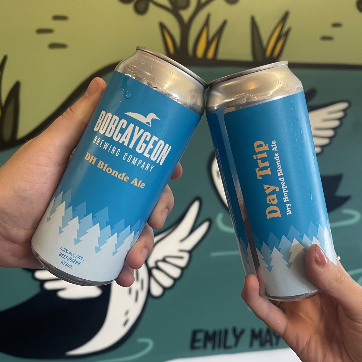 NEW BEER ALERT

Day Trip is a hoppy and refreshing blonde ale.  Clocking in at 4.2%, the Simcoe and Motueka dry hop shines through with dank citrus notes and a light finish.  Now available at the brewery or at bobcaygeonbrewing.ca/products/day-t…