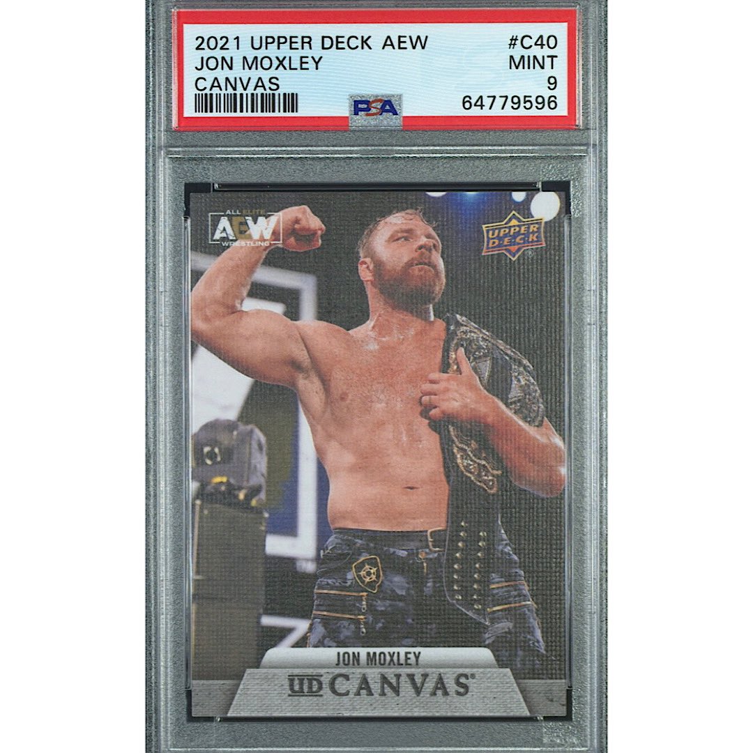 cardfoundpod's tweet image. #WrestlingCardWednesday featuring a @UpperDeckSports @AEW Jon Moxley Canvas SP @PSAcard mint 9!