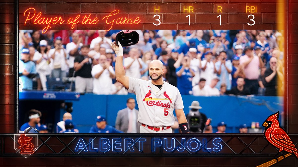 Cardinals's tweet image. Another entry in the storybook of Albert Pujols!