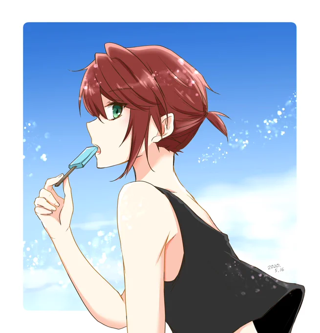 夏っぽい絵の再放送。 