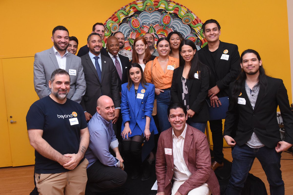 NYCMayorsOffice's tweet photo. .@NYCMayor celebrated the 10 local winners of @Google’s Latino Founders Fund. https://t.co/CFlMavcF84
