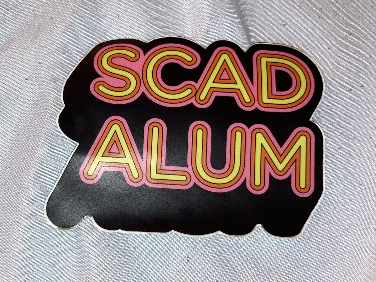 MrLeeReads's tweet photo. Today was #openhouse and a former student gave me this. She has her heart set on attending @SCADdotedu , visited the campus over the summer, and got me this sticker since I am a #scadalum. #proudteacher #teachertwitter https://t.co/qJCCSuYKov
