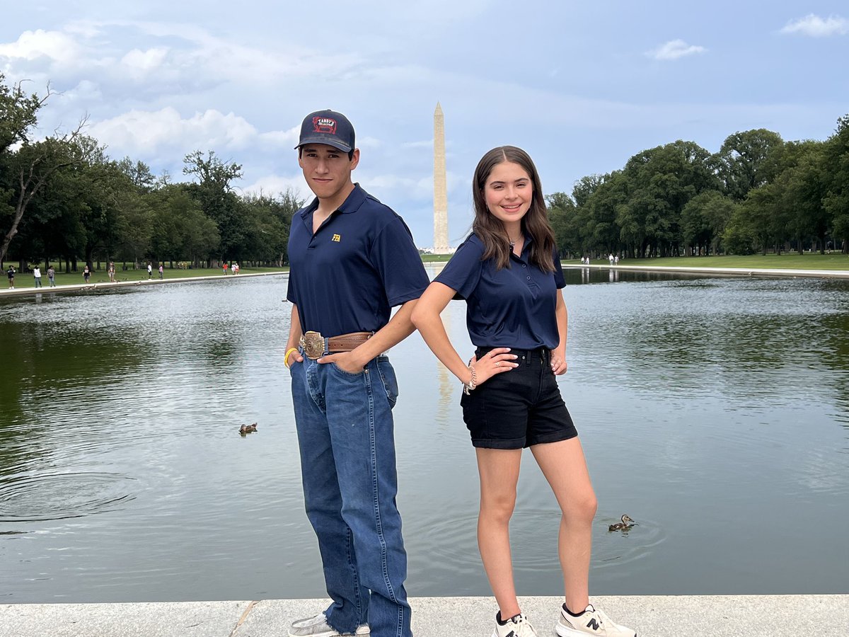 ag_rowe's tweet photo. Our Rowe FFA President and Vice-President at Washington Leadership Conference!! Learning lifelong skills to last a lifetime. Great job y’all so proud of you!!! #agrocks @McAllenISDCTE @TexasFFA https://t.co/u9IaPc5wq4