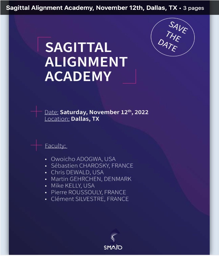 Treatment of complex spinal deformities takes planning, preparation and execution. This course covers advanced deformity correction strategies. JOin us!!