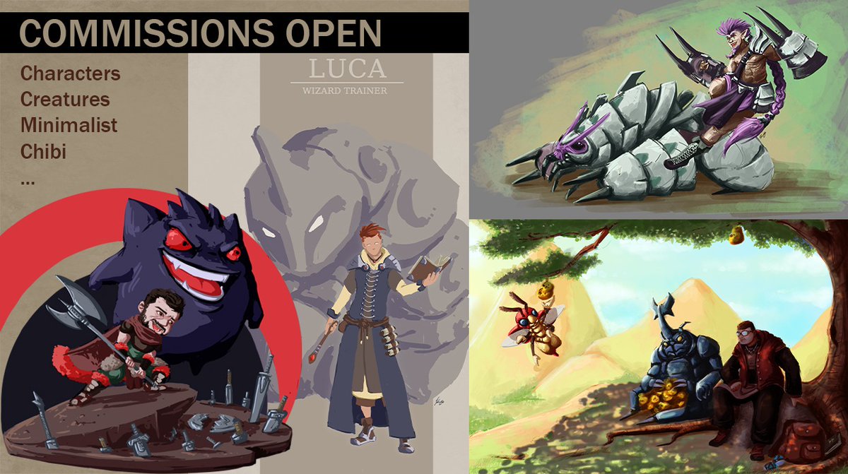 Dungemons's tweet photo. Commissions are open mates. 
#commissionsopen #Commission #rpg #pokemon https://t.co/iJ9JQKDKbt
