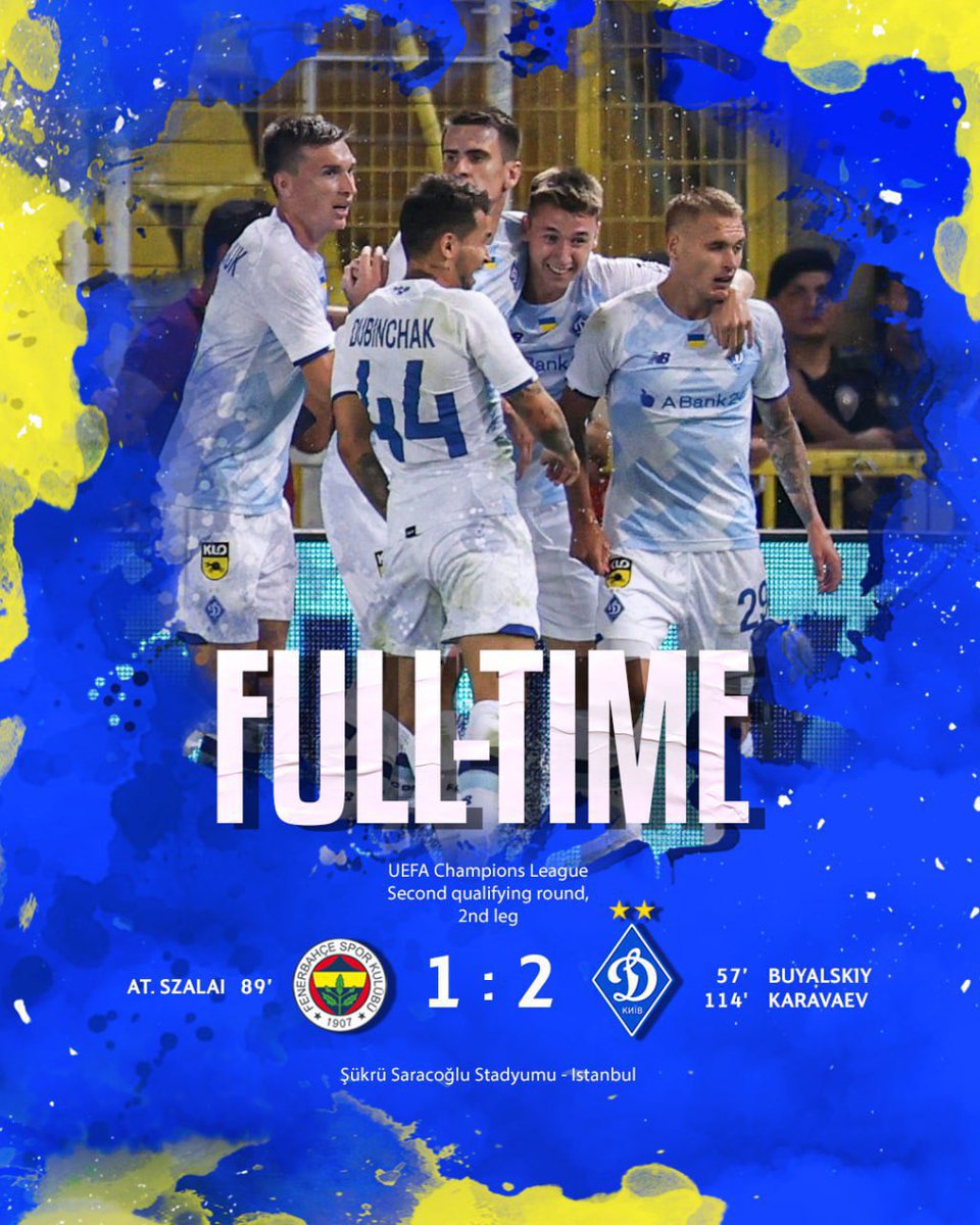 Congratulations to Dynamo Kyiv on tonight’s impressive victory in Turkey. The Ukrainian club now proceeds to the third qualifying round of this season’s UEFA Champions League