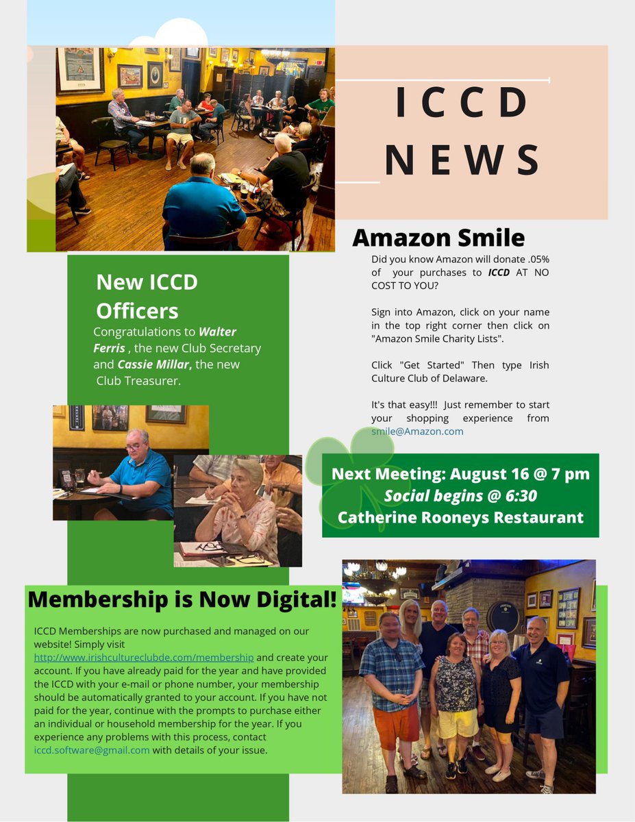 Dia duit! Check out our July/August Newsletter featuring information about our two upcoming feisanna, online membership registration, and new club officers.