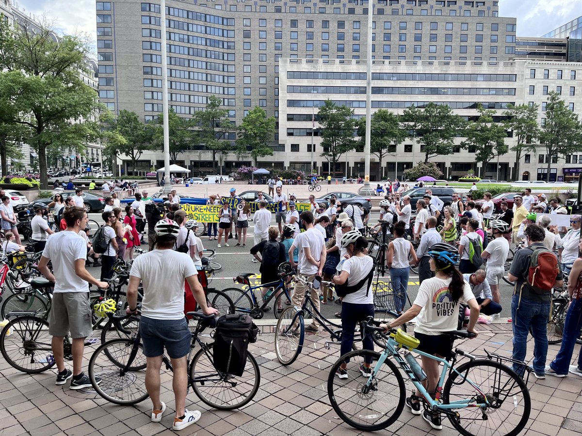 Rally for safe streets at the Wilson Building. Again #bikedc #walkdc #rundc #visionzerodc