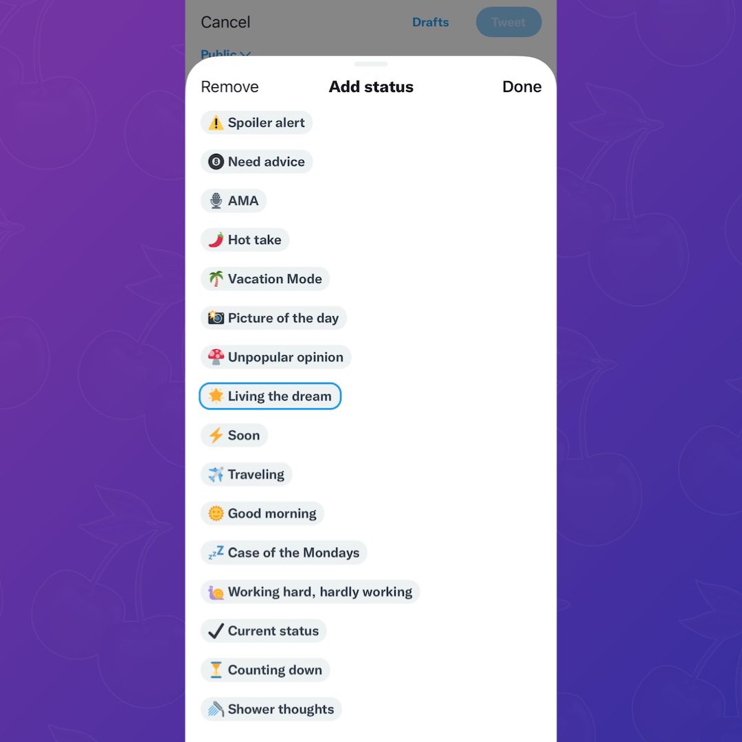 Pop Base on Twitter "RT PopBase Twitter introduces a status feature."