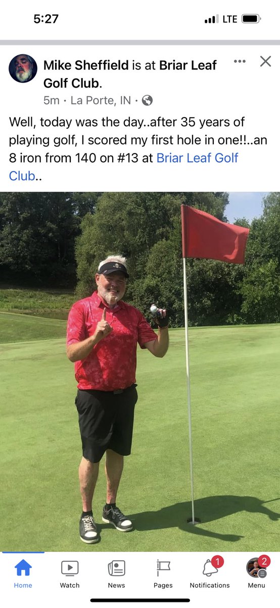 Hey <a href="/tattoogolf/">Tattoo Golf</a> - check this out!  His first one AND he was wearing your gear.  It’s gotta be the gear!