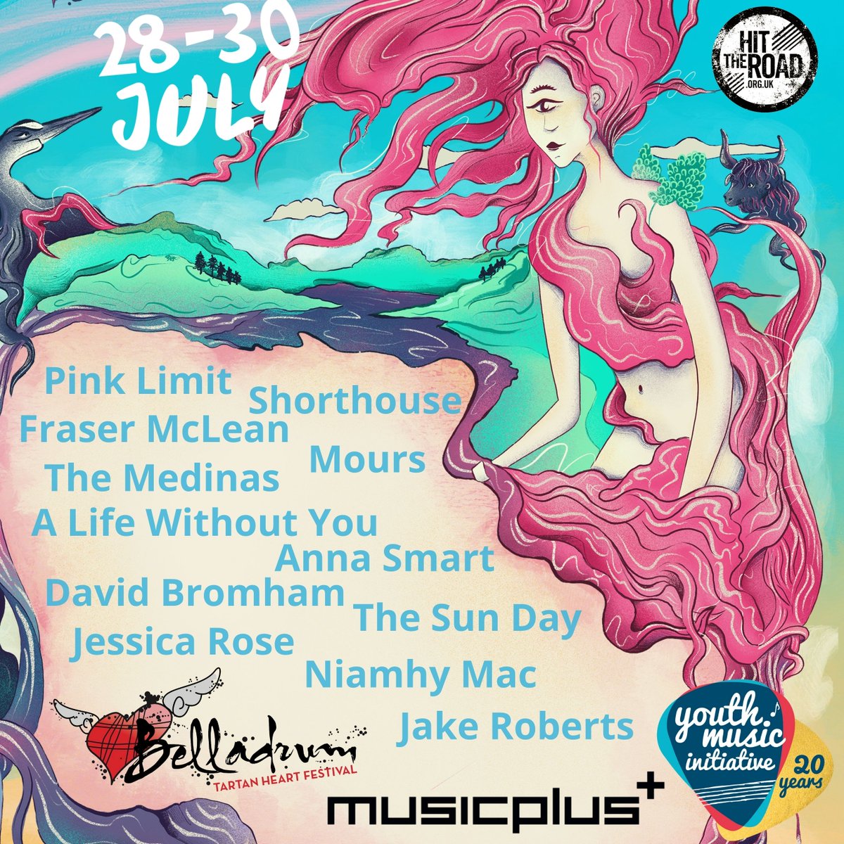 Hit The Road (@hittheroadtours) on Twitter photo TOMORROW along with <a href="/musicplusmentor/">Musicplus+</a> we host young acts 14-19 <a href="/BelladrumFest/">Belladrum Tartan Heart Festival</a> feat. <a href="/frasmcleanmusic/">Fraser Mclean</a> <a href="/alwy_band/">A Life Without You</a> <a href="/TheMedinasband/">The Medinas</a> <a href="/pink_limit/">Pink Limit</a> <a href="/shorthousemusic/">Shorthouse</a> <a href="/TheSunDayBand/">The Sun Day</a> +more ➡ tartanheartfestival.co.uk ➡ hittheroad.org.uk
<a href="/CreativeScots/">Creative Scotland</a> #YMusicMatters TOMORROW along with <a href="/musicplusmentor/">Musicplus+</a> we host young acts 14-19 <a href="/BelladrumFest/">Belladrum Tartan Heart Festival</a> feat. <a href="/frasmcleanmusic/">Fraser Mclean</a> <a href="/alwy_band/">A Life Without You</a> <a href="/TheMedinasband/">The Medinas</a> <a href="/pink_limit/">Pink Limit</a> <a href="/shorthousemusic/">Shorthouse</a> <a href="/TheSunDayBand/">The Sun Day</a> +more ➡ tartanheartfestival.co.uk ➡ hittheroad.org.uk
<a href="/CreativeScots/">Creative Scotland</a> #YMusicMatters