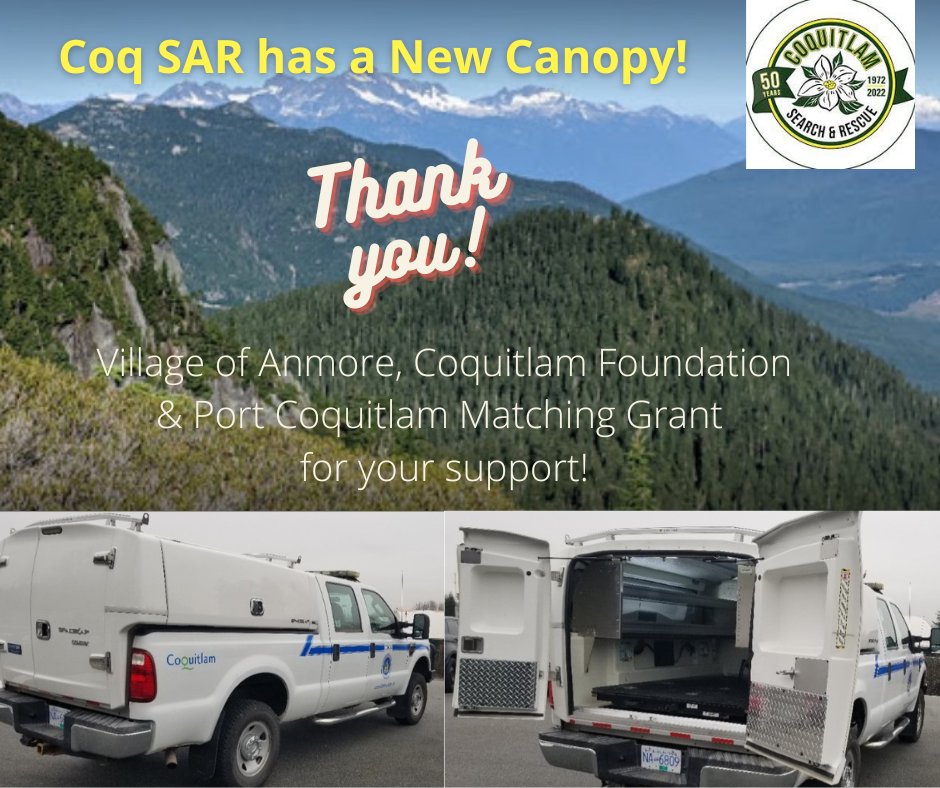 Thank you to <a href="/villageofanmore/">Village of Anmore</a> , <a href="/coquitlam_fdn/">Coquitlam Foundation</a> &amp; <a href="/PoCoFoundation/">PoCo Foundation</a> matching grants for your generous support towards the purchase of our New Canopy.  

We really appreciate the generous support of our community partners. #coquitlam #portcoquitlam #anmore #canopy #thankyou