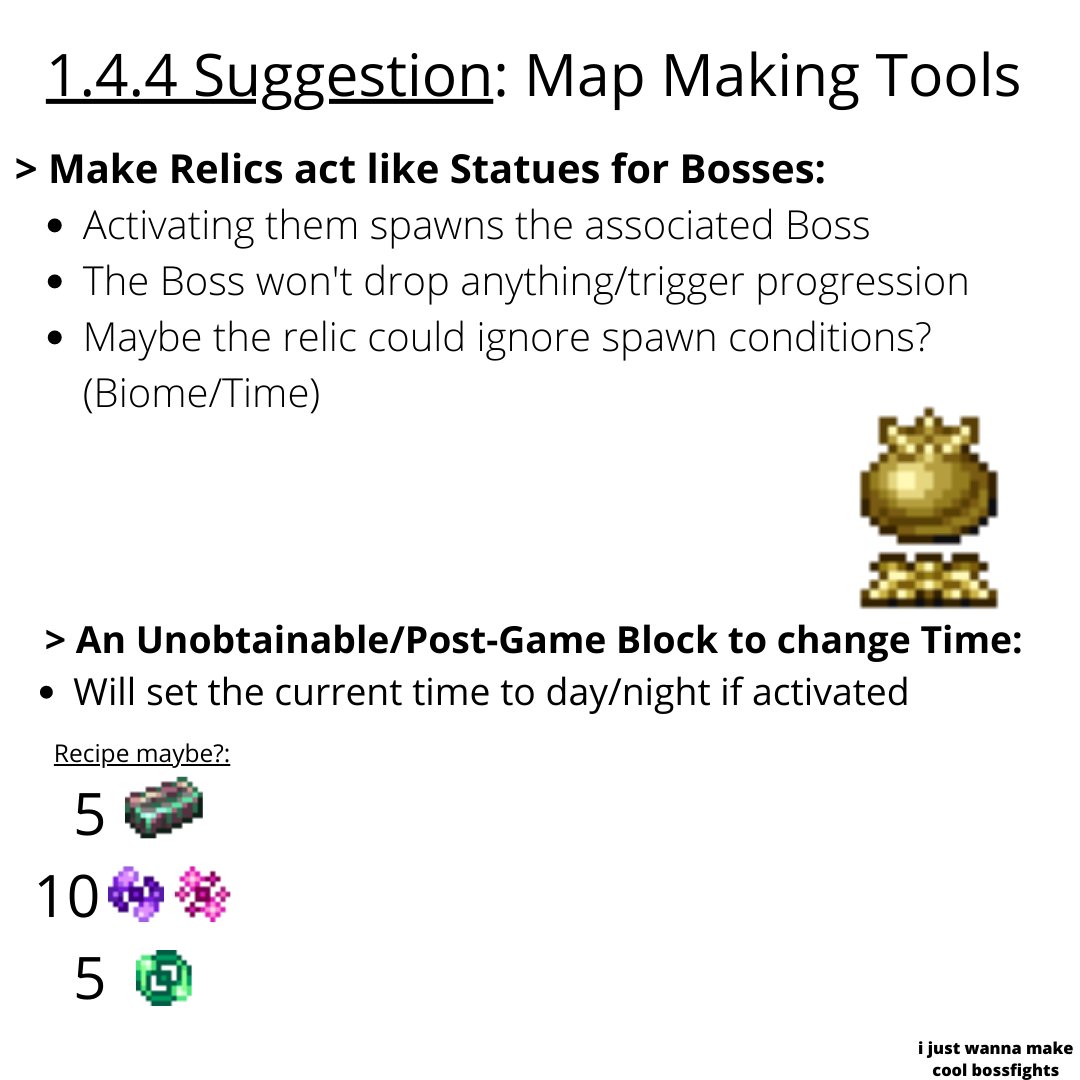 r/Terraria 🌳 on X: Working on a adventure map right now and this came to  my head- Would give Relics an actual use too    / X