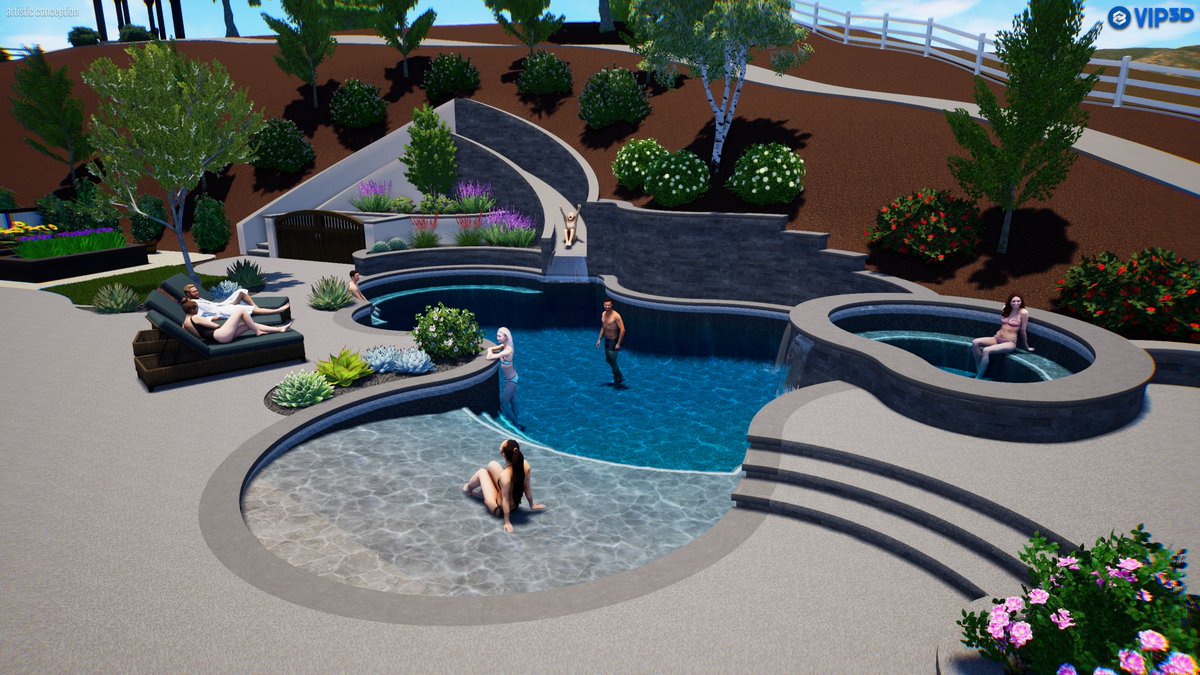 BellaTerraYards's tweet photo. Imagine this oasis in your backyard♡
#landscapedesign #freeformpool #moderndesign #structurestudios #frontyard #pooldesign #outdoorliving #infinitypool #outdoorfireplace #modernlandscape #designideas #californiadreaming #lovewhereyoulive #yarddesign #outdoorkitchen https://t.co/PhoIAQm112