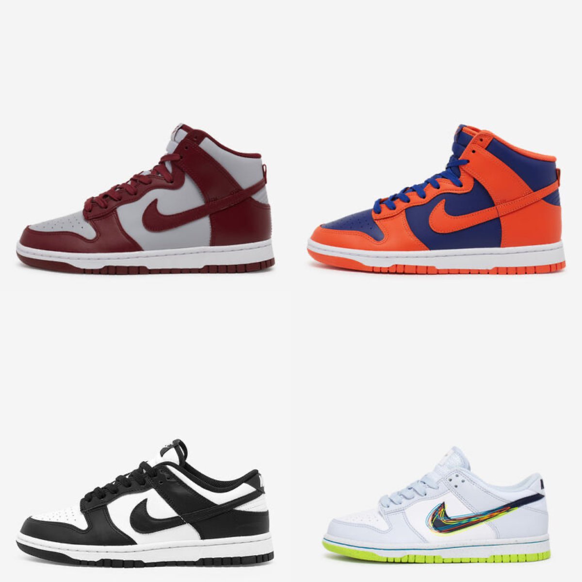 Dropping tomorrow 7am PT/10am ET via SnipesUSA 

Nike Dunk High ‘Orange’
-> bit.ly/3zBgIho

Nike Dunk High ‘Dark Beetroot’
-> bit.ly/3cQs5Jq

WMNS Nike Dunk Low ‘Panda’
-> 
 bit.ly/3vjAJGB

GS Nike Dunk Low ‘3D Swoosh’
-> bit.ly/3zxiL5Q

#AD