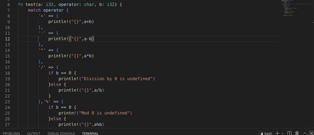 mychcoder's tweet image. Day 19 of #100DaysOfCode 

Barely completed a challenge on how to build a calculator using the match construct learned in the previous.

Though I don&apos;t fully get it, it still felt good writing #rustlang code for one more day.

Up Next: Loops!