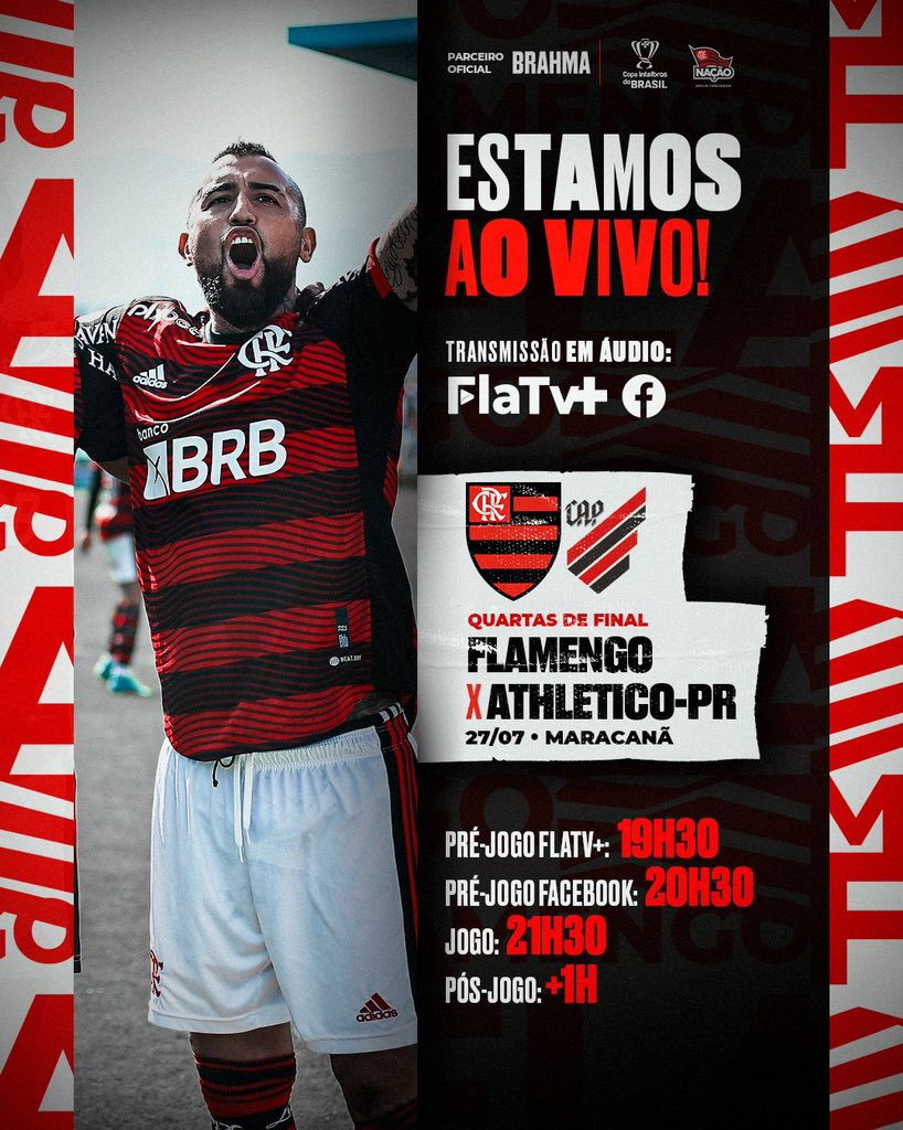 Flamengo on X: Estamos ao vivo! Vem com a FlaTV e a FlaTV+! #TOLxFLA  #VamosFlamengo  / X