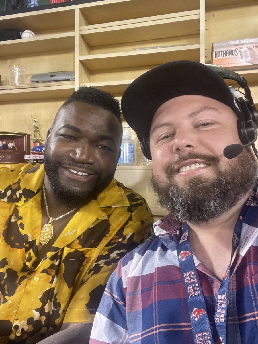Had an unexpected guest DJ during tonight’s game!  Thanks for stopping by <a href="/davidortiz/">David Ortiz</a> and congrats on the HOF!  <a href="/RedSox/">Red Sox</a>