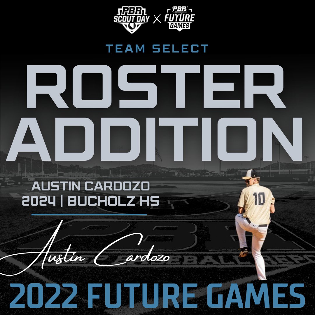 Prep Baseball Kansas (@prepbaseballks) on Twitter photo 𝓣𝓮𝓪𝓶 𝓢𝓮𝓵𝓮𝓬𝓽: 𝓡𝓸𝓼𝓽𝓮𝓻 𝓐𝓭𝓭𝓲𝓽𝓲𝓸𝓷 ✅
RHP Austin Cardozo (2024; <a href="/AustinCardozo13/">Austin Cardozo</a>) will join Team Select at the #PBRFG22 from @PBRFlorida.
👤: bit.ly/3zB4IMC 𝓣𝓮𝓪𝓶 𝓢𝓮𝓵𝓮𝓬𝓽: 𝓡𝓸𝓼𝓽𝓮𝓻 𝓐𝓭𝓭𝓲𝓽𝓲𝓸𝓷 ✅
RHP Austin Cardozo (2024; <a href="/AustinCardozo13/">Austin Cardozo</a>) will join Team Select at the #PBRFG22 from @PBRFlorida.
👤: bit.ly/3zB4IMC