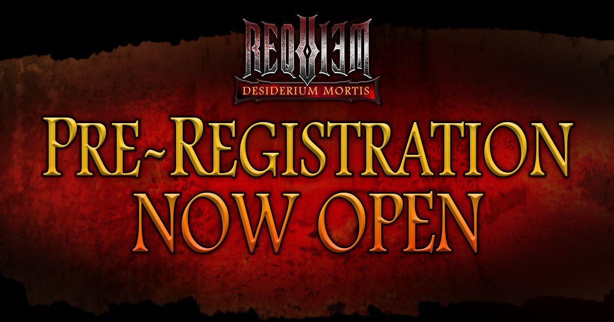 RequiemWP's tweet photo. Greeting Temperions!
Requiem's pre-registration for our relaunch is now available.
All Pre-registered users will receive bonus items upon login when the game launches!
Please register your email through the link below:
https://t.co/rfBgqwq7KK
We're excited to see you all again! https://t.co/4WzjiREpMi