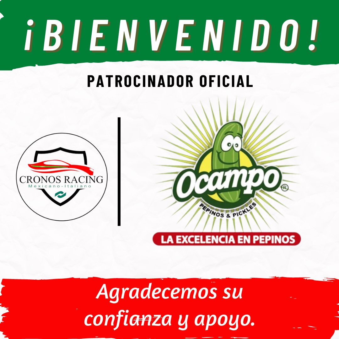 CronosRacing's tweet photo. Ciao a tutti!!
Se integran con nosotros los nuevos patrocinadores, agradecemos rotundamente su gran apoyo y fé en nuestra escudería.🙂🏎️
"Sin tiempo para perder, sin límites para ganar"
#f1inschools #ConalepJalisco #cronosracing #Patrocinadores #CompetenciaNacional #Bachillerato https://t.co/w8q1jTX5ND